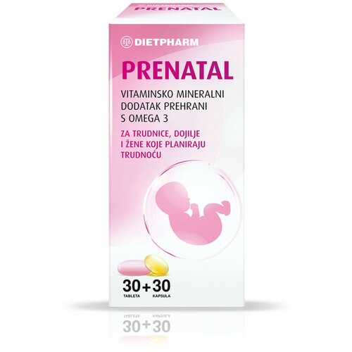 Dietpharm prenatal, tablete i kapsule 30 tableta+30 kapsula Slike