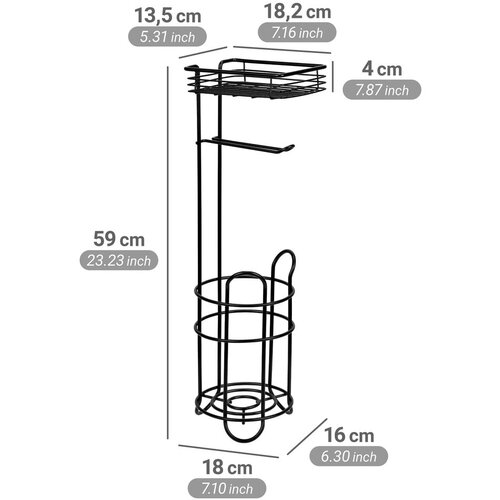 Wenko Crni željezan držač za WC papir &amp;ndash; Slike