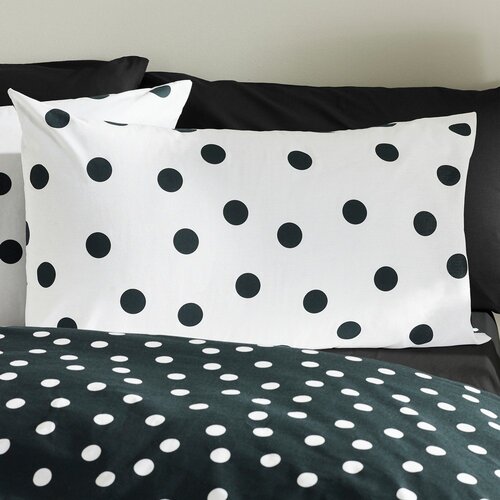 Catherine Lansfield Crno-bijela 3-dijelna posteljina za bračni krevet 200x200 cm Polka Dot &amp;ndash; Slike