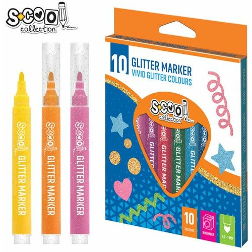 Scool Flomaster marker glitter 1/10 SC2392 Cene