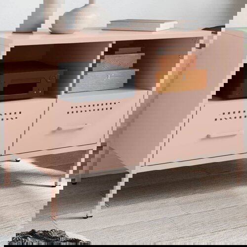The Living Store TV omarica roza 68x39x50,5 cm hladno valjano jeklo - TV Omarica, (21624801) Cene