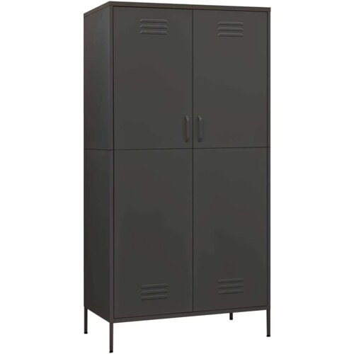 VidaXL garderobna omara antracitna 90x50x180 cm jeklo Slike