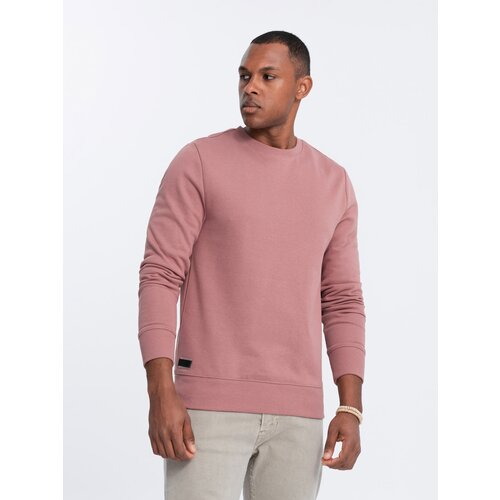 Ombre Men&amp;#039;s BASIC cotton non-stretch sweatshirt - dark pink Slike