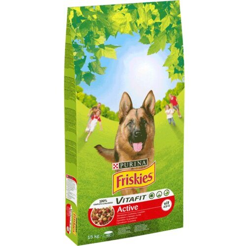 Friskies suva hrana za odrasle pse dog active, govedina, 15kg Slike