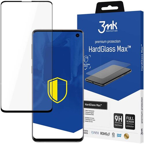 3mk SAMSUNG GALAXY S10 BLACK - HARDGLASS MAX FINGERPRINT, (22002260) Slike