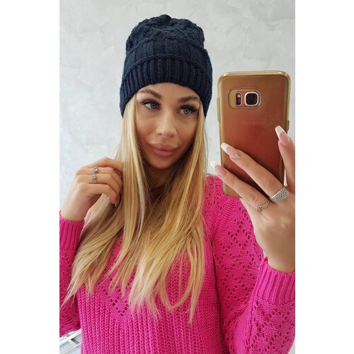 Kesi Cap with fleece Marta K231 navy blue Slike