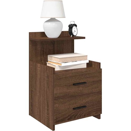  Noćni ormarići 2 kom s 2 ladice smeđi hrast 40x36,5x62 cm Cijene