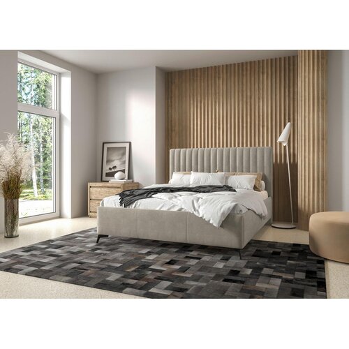 Hom`in OBLAZINJENA POSTELJA 140 cm x 200 cm , tekstil krem barve Slike