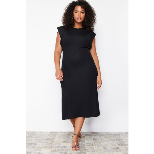 Trendyol Curve Black Midi Knitted Dress Slike