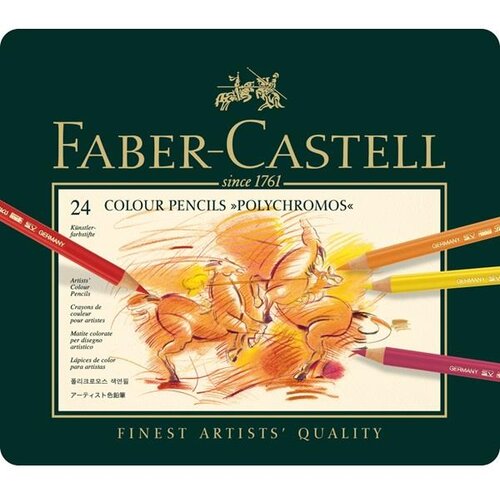 Faber-Castell Drvene bojice Polychromos set - 24 kom - metalna kutija (Faber Castel -) Cijene
