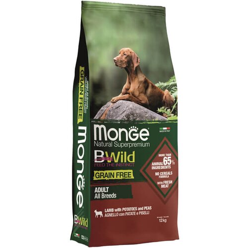 Monge bwild grain free adult dog lamb - hrana za odrasle pse sa jagnjetinom (2,5kg i 12kg) 12kg Slike