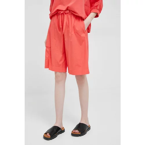 Deha Kratke hlače za žene, boja: narančasta, glatki materijal, visoki struk