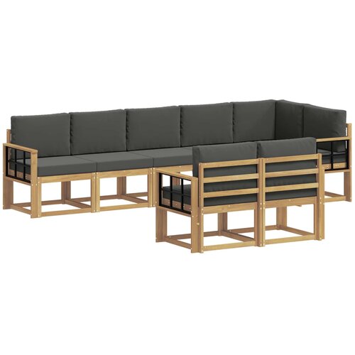 vidaXL Zunanja garnitura za sedenje 8 pcs Bela in antracit Poliester, (5000270426) Cene