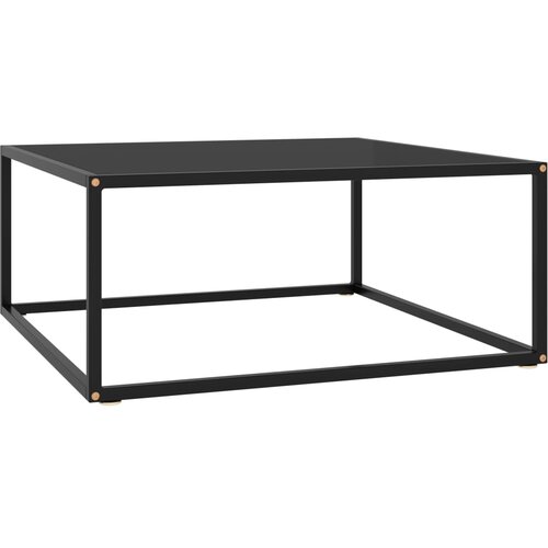 Furnova Klubska mizica črna s črnim steklom 80x80x35 cm, (21914891) Cene