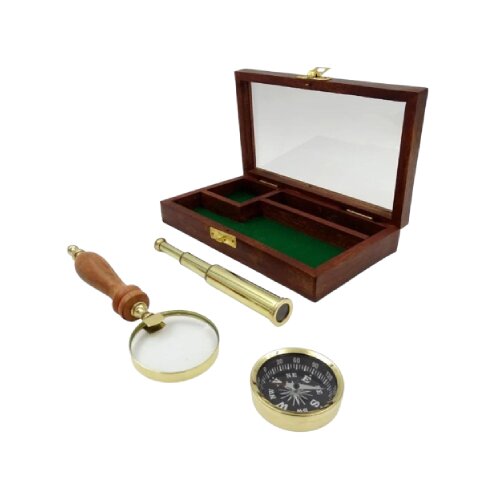 Widdop & Co. Harvey Makin - Set - Teleskop, kompas i lupa, Harvey Makin Cene