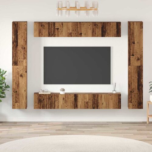  Set TV komoda Zidne 10 pcs Staro drvo Konstruirano drvo Cene