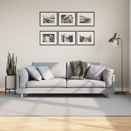VidaXL Tepih HUARTE kratkih vlakana mekani i perivi sivi 160x230 cm Slike