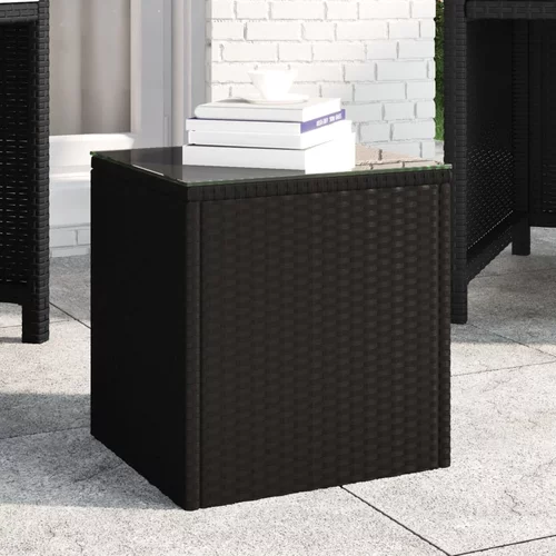  Bočni stolić crni 40 x 37 x 40,5 cm od poliratana