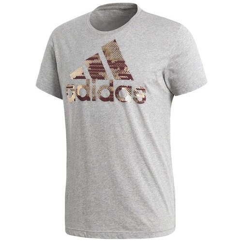 Adidas Majice s kratkimi rokavi Ess Bos Foil Siva Cene