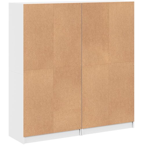  Regal za knjige s vratima bijeli 136 x 37 x 142 cm drveni Slike