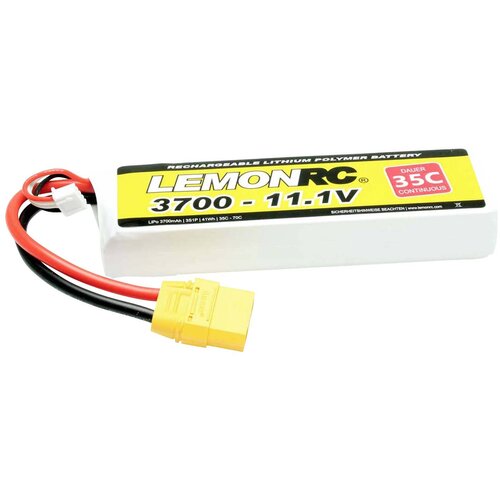 LemonRC lipo akumulatorski paket za modele 11.1 V 3700 mAh &Scaron;tevilo celic: 3 35 C mehka torba XT90, (20641296) Cene