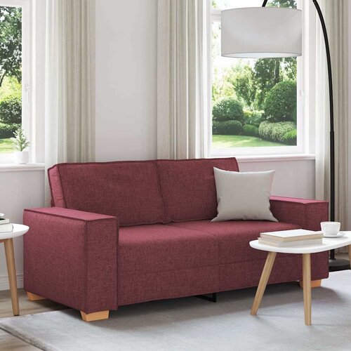 VidaXL Dvosed vinsko rdeč 140 cm blago Slike