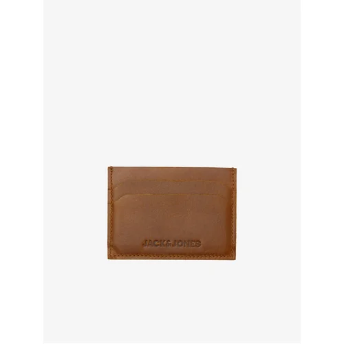 Jack & Jones Brown Men's Leather Credit Card Case Side - Mens