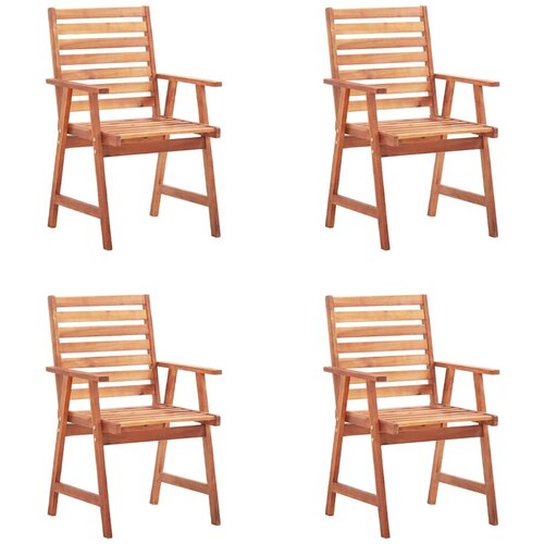 Maison Chic Zunanji Jedilni stoli - Vzorci stoli 4 kosi z blazinami trden akacijev les A2113, (22030654) Cene