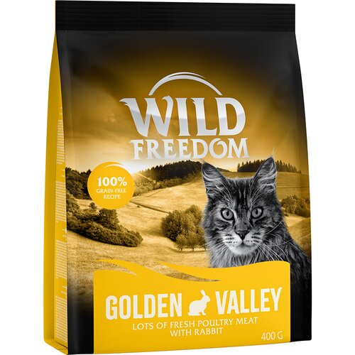 Wild Freedom suha mačja hrana 2 x 400 g po posebni ceni! - Adult "Golden Valley" z zajcem - recept brez žit Cene