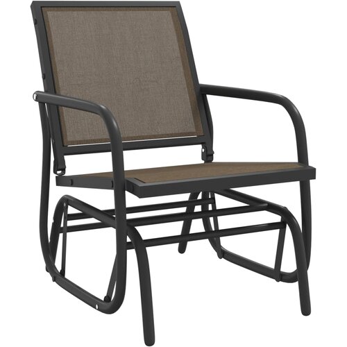 vidaXL Vrtne stolice ljuljačke smeđe 61x76x87 cm tekstil i čelik - Smeđa 1 Cijene