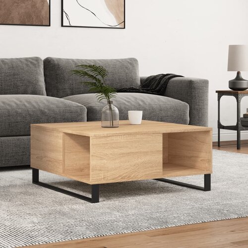  Stolić za kavu boja hrasta 80x80x36,5 cm konstruirano drvo Cene