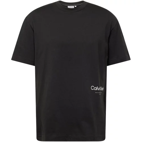 Calvin Klein Majica 'OFF PLACEMENT' črna / bela