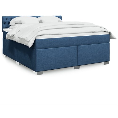 vidaXL Krevet s oprugama i madracem plavi 180x200 cm od tkanine Cijene