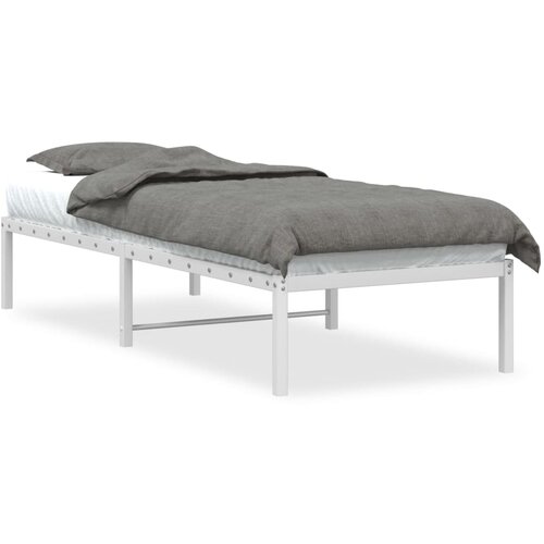 Maison Chic Kovinski Postelja za odrasle - Posteljni Okvir bel 80x200 cm, (22081867) Slike