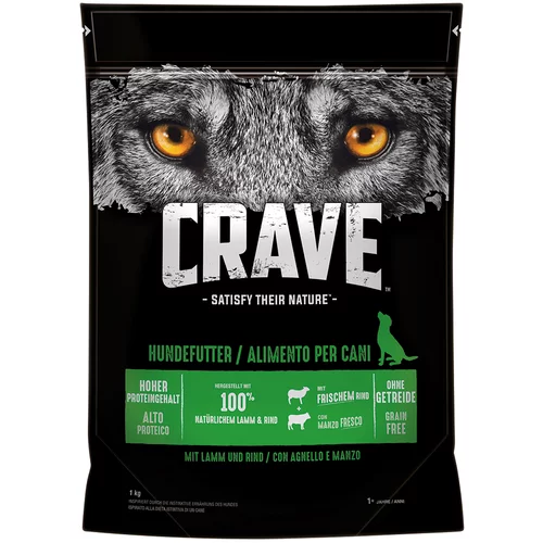 CRAVE Adult suha hrana za pse s janjetinom i govedinom - 1 kg