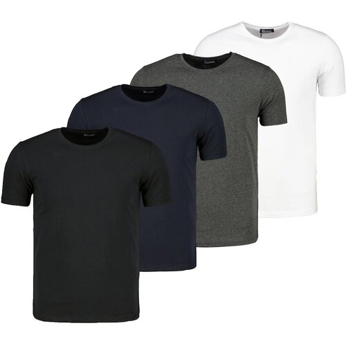 Dewberry QUAD SET T8569 BIKE COLLAR MEN&amp;#039;S T-SHIRT-BLACK-ANTRASİt-LACİVERT-WHITE Slike