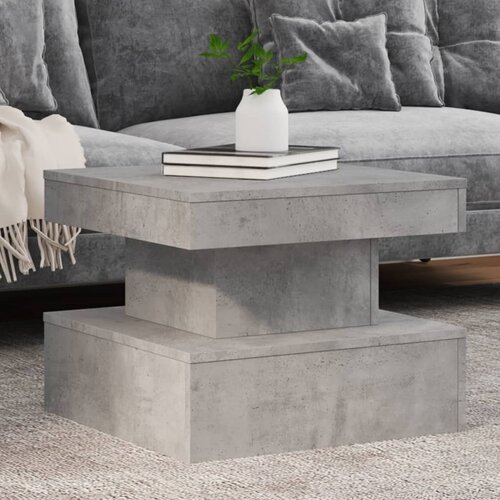 vidaXL Klubska mizica z LED lučkami betonsko siva 50x50x40 cm Cene