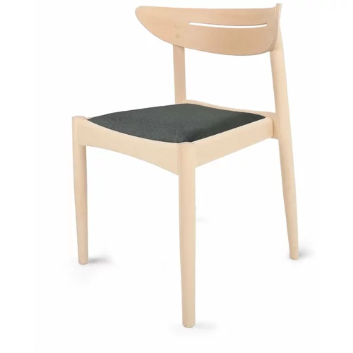 Hammel Furniture Crna/natur blagovaonska stolica od bukovog drveta Jakob -