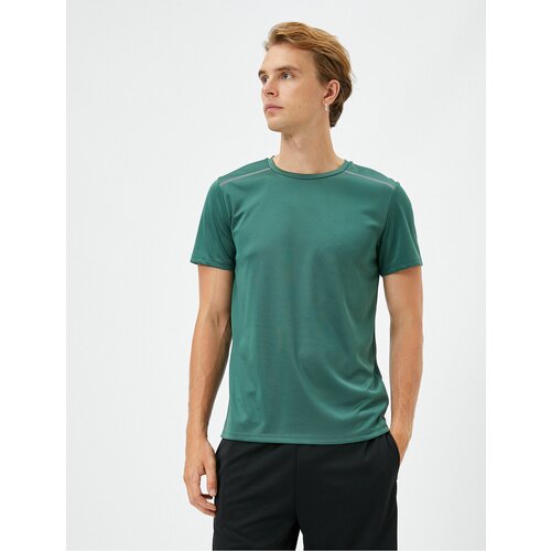 Koton Basic Sports T-Shirt Reflector Printed Crew Neck Short Sleeve Cene