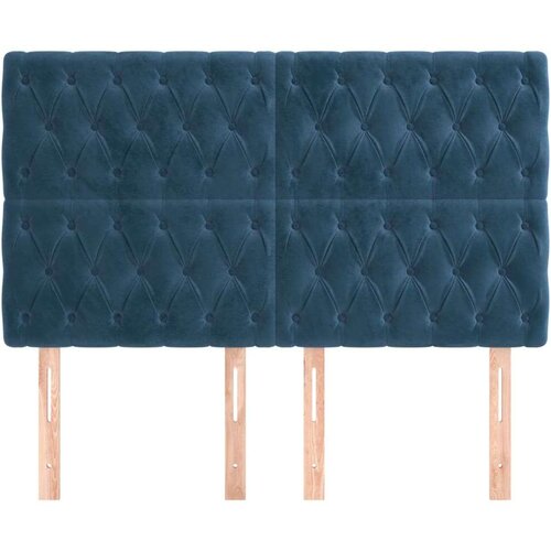  Uzglavlja 4 kom tamnoplavi 72x7x78/88 cm bar&amp;scaron;unasti Slike