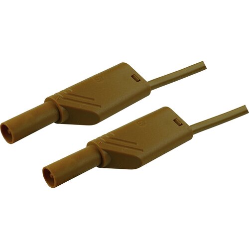 SKS Hirschmann 4 mm safety test lead\, 2x stackable plugs\, 2\,5 mm&amp;sup2;\, 200 cm, (20423216) Slike
