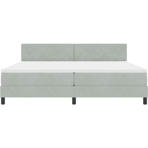  LED Box Spring Krevet Svijetlo siva 200 x 200 cm Bar&amp;scaron;un Slike