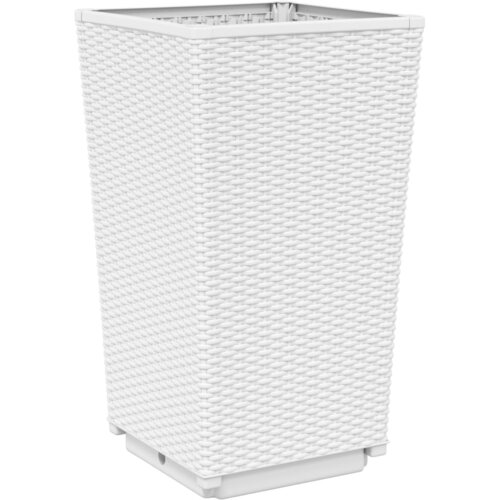  Vrtne sadilice 2 kom bijele 32,5 x 32,5 x 57 cm od PP-a Slike