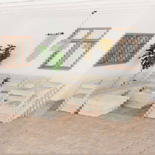  10-dijelna vrtna garnitura od paleta od impregnirane smrekovine Cijene