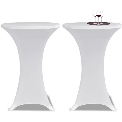 Maison Chic Prevleka za zunanjo pohi&amp;scaron;tvo - Pregrinjalo za visoko mizo &amp;Oslash;80 cm belo raztegljivo 4 kosi, (21795263) Slike
