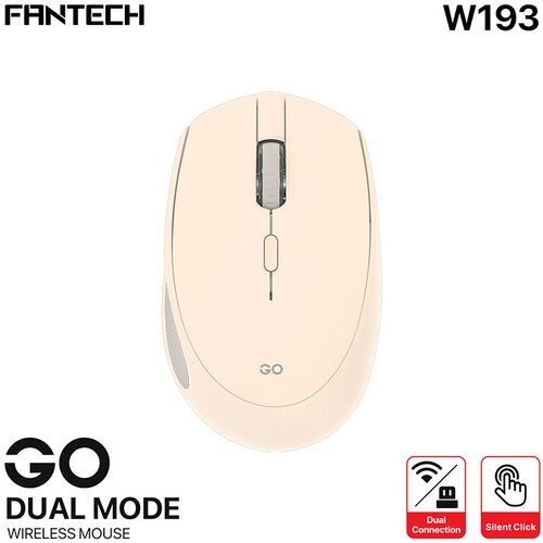 Fantech W193 Kancelarijski mi&amp;scaron;, Bežični, Bež Slike
