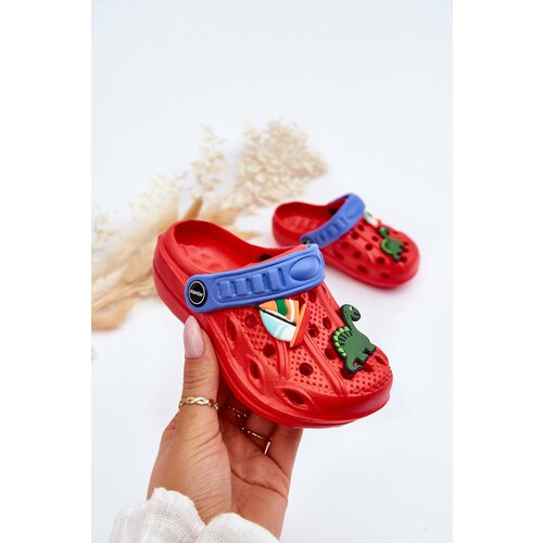 Kesi kids foam lightweight sandals crocs red sweets Slike