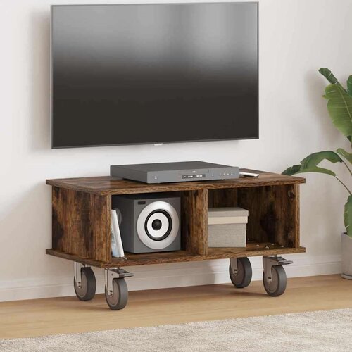 TV stojalo Dimljeni oreh 68,5 x 35 x 35 cm Konstruiran les, (5000132216) Cene