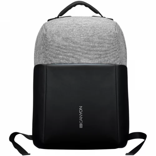 Canyon BP-G9, Anti-theft backpack for 15.6'' laptop, material 900D glued polyester and 600D polyester, black/dark gray, USB cabl
