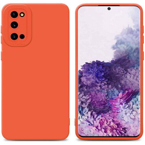 Cadorabo Ohi&scaron;je, združljiv s Samsungom v tekočini Orange - Za&scaron;čitni pokrov iz fleksibilnega silikona TPU, (20596698) Cene